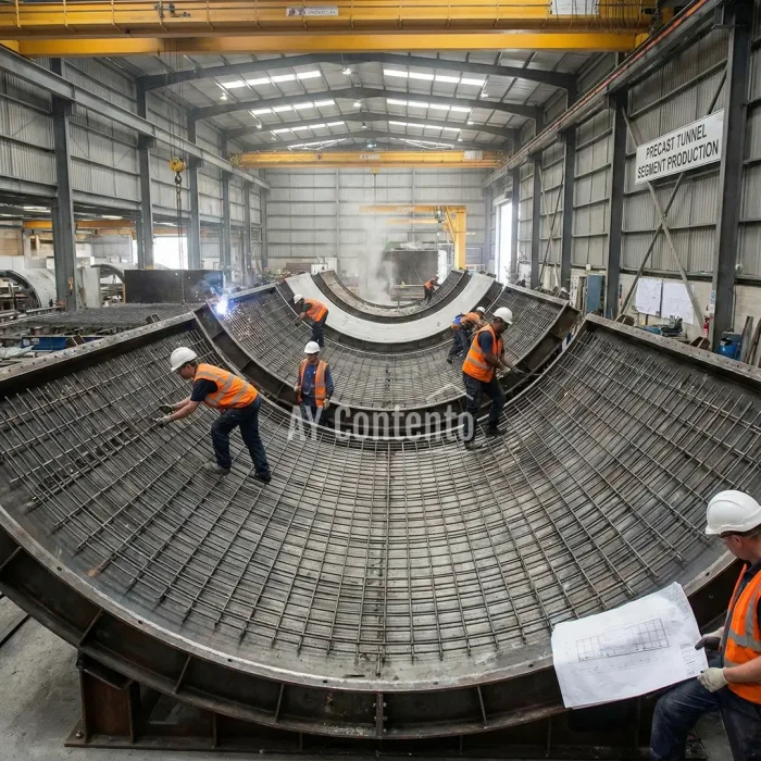 ไวร์เมช 11 มิล ดัดโค้งเสริมผนังอุโมงค์และท่อระบายน้ำขนาดใหญ่ งานโครงสร้างใต้ดิน