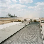 12 mm wire mesh for airport runways and aircraft parking areas; high-impact structural work.