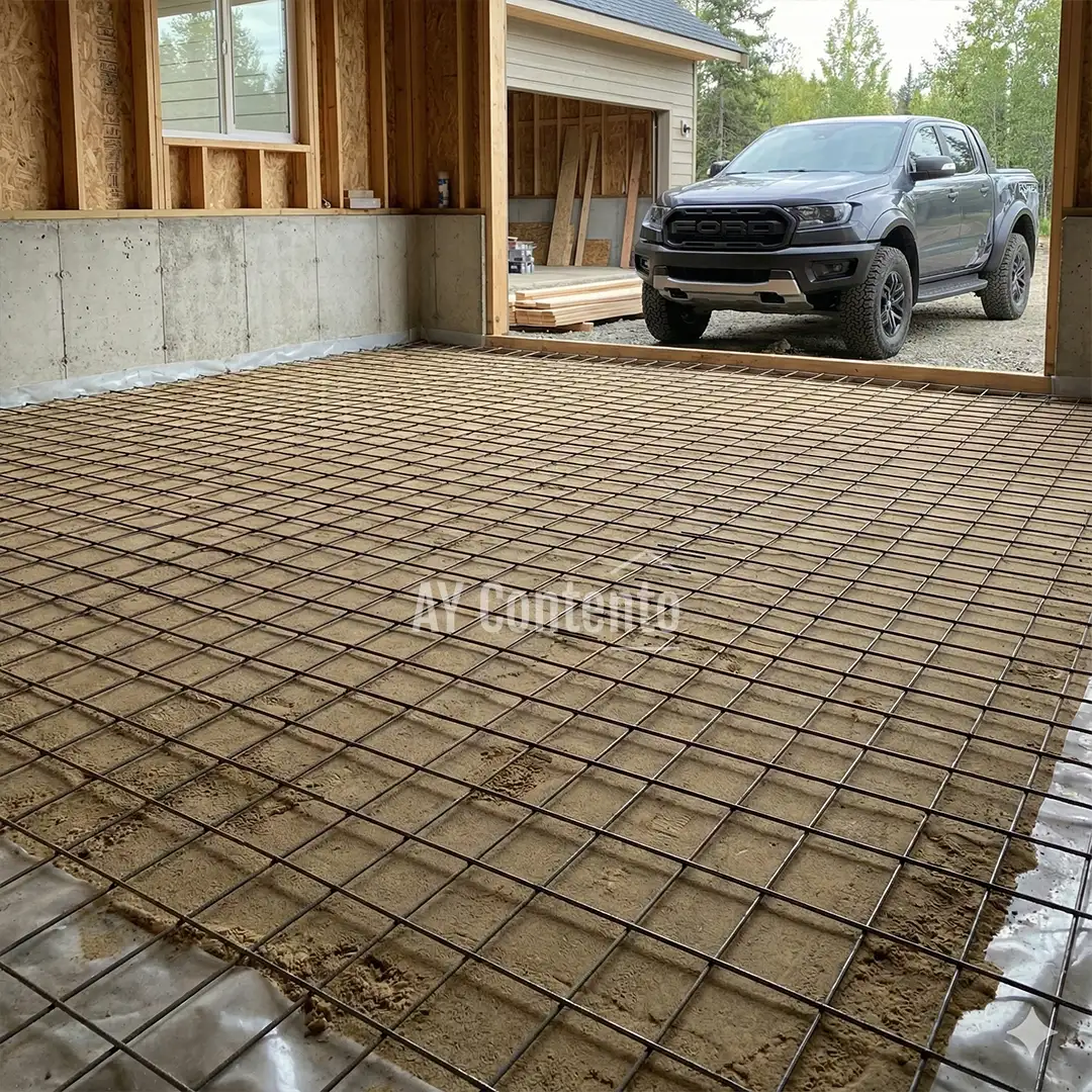 ไวร์เมช 5 มิล ปูพื้นโรงจอดรถ ตะแกรงเหล็กเสริมคอนกรีต รับน้ำหนักรถกระบะได้ดี