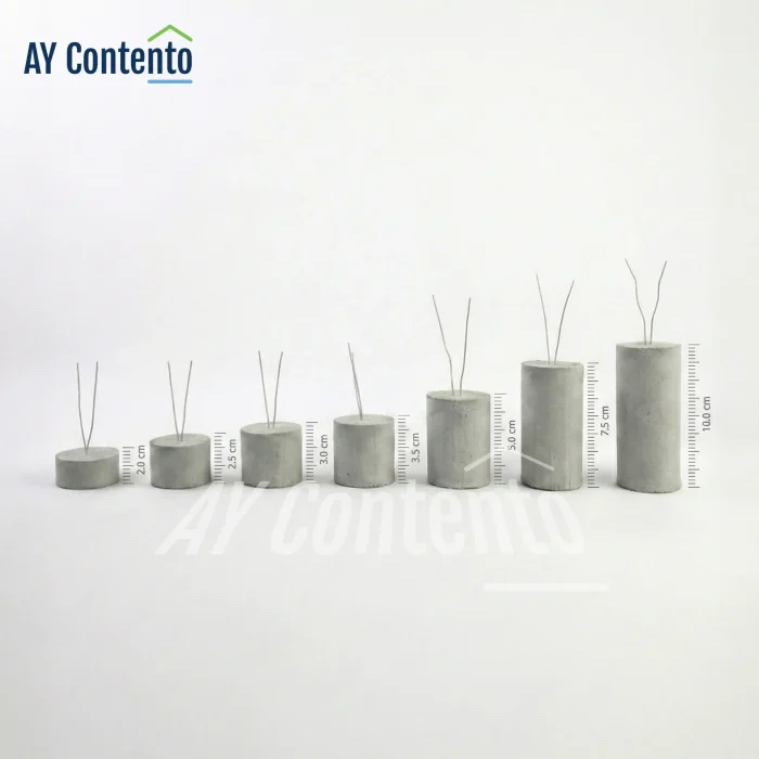 AY Contento custom-made concrete spacers are available in your required sizes. We also supply concrete spacers for reinforcing steel bars and wire mesh.